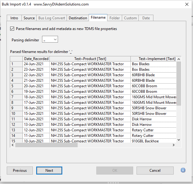 metadata extraction from big data filename